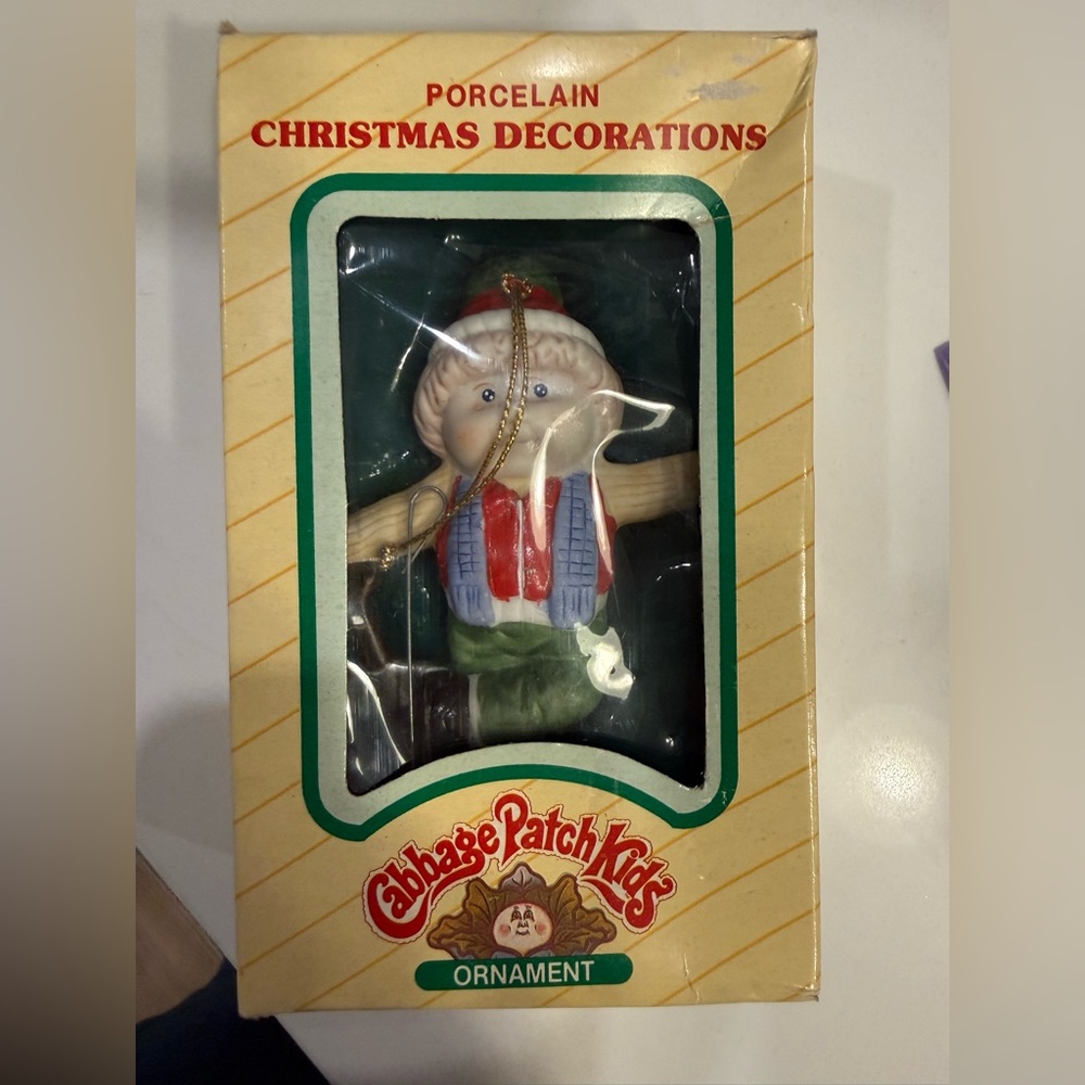Vintage 1983 Cabbage Patch Kids Porcelain Christmas Ornament – In Box